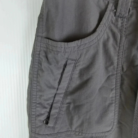 NWOT The North Face Women's Nylon Rip Stop Grey Capris Drawstring Waist Size 8 - Picture 6 of 13